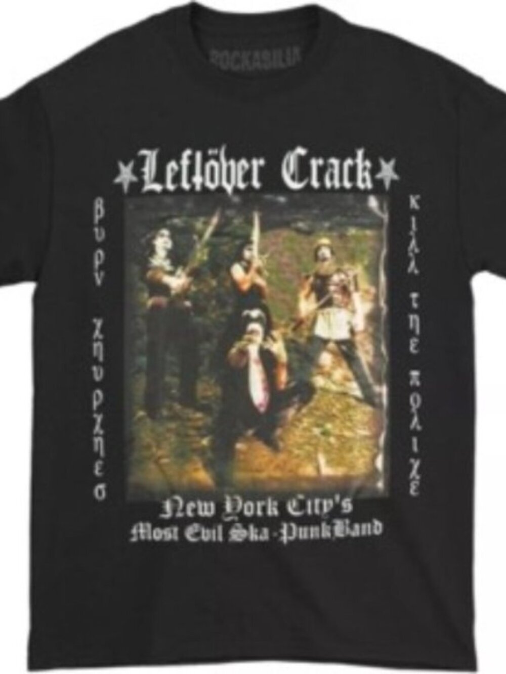 Leftover Crack Men's Black Metal T-Shirt Short Sleeve